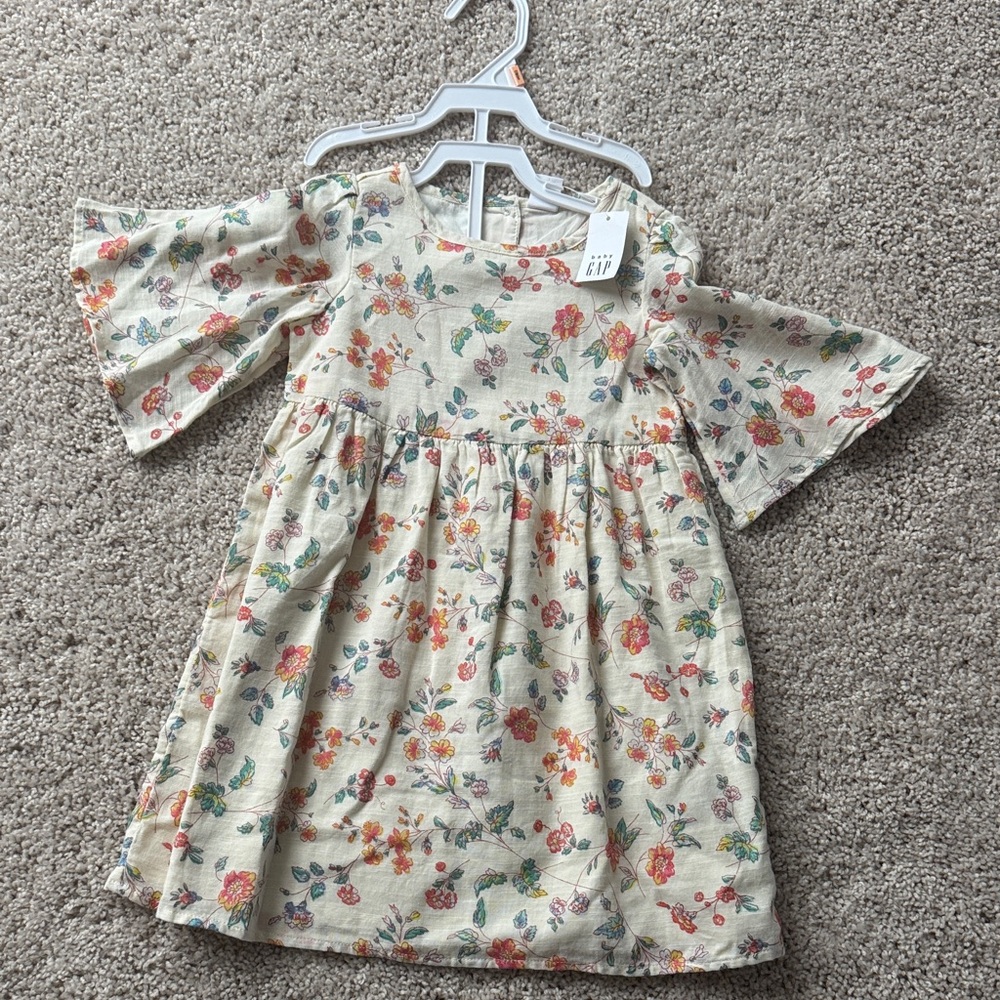 GAP Floral Cream Kids Dress